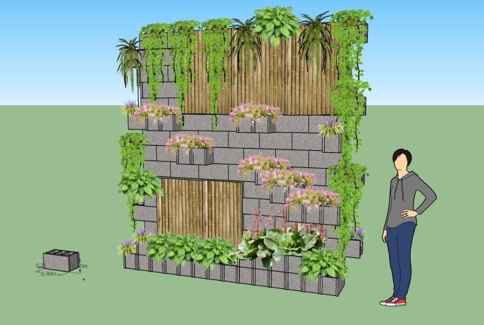 3 D Jardín vertical en Carballeda de Avia
